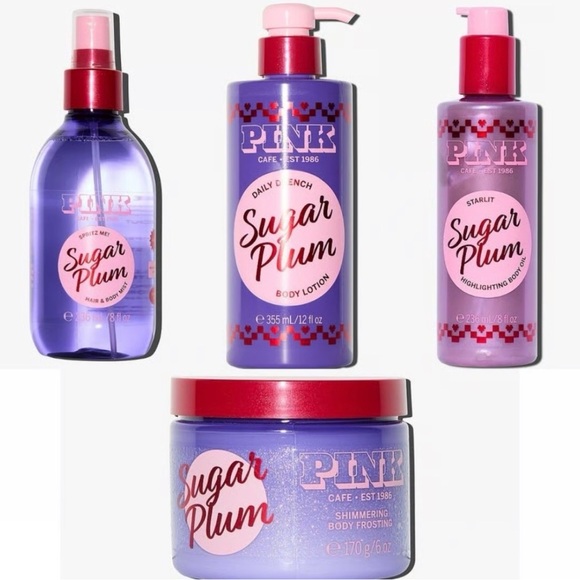 PINK Victoria's Secret Sugar Plum Skincare Set - Purple and Pink - Picture 4 of 4